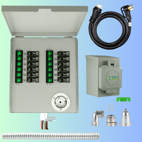 12-Circuit 120/240V 50A Non-Automatic Transfer Switch