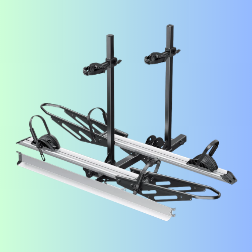 2-Bike Hitch E-Bike Rack with Ramp, Foldable