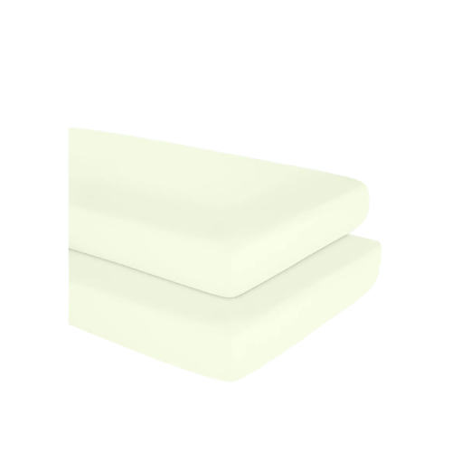 2-Pack Crib Fitted Sheets Sub Title - 100% Organic Cotton