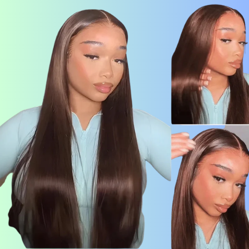 250% Density Double Drawn Straight Virgin Human Hair 13x6 HD Lace Frontal Glueless Wig Flash Sale