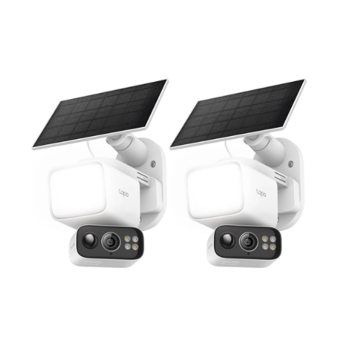 2K Floodlight Solar 360° Pan/Tilt Security Camera, Tapo C615F Kit 2-Pack