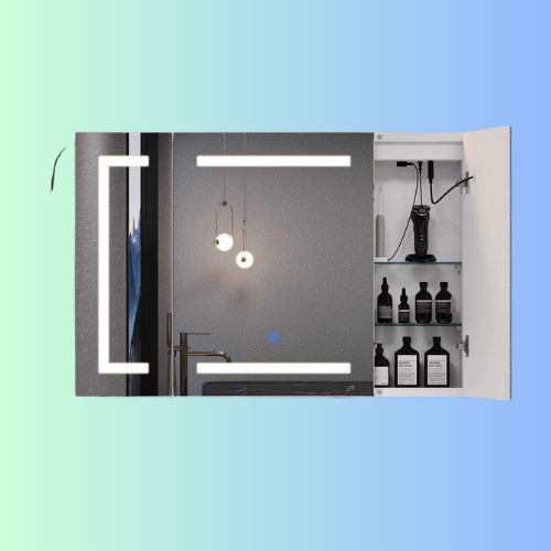 3 Doors Wall Mounted Medicine Cabinet with Mirror White