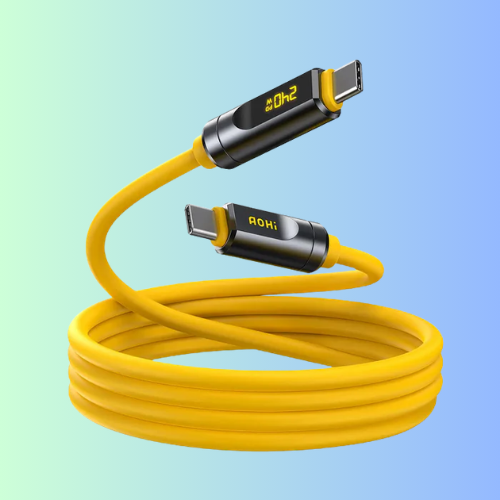 AOHI THE FUTURE Adonis USB4 2.0 240W LED Display USB-C to USB-C Cable