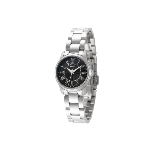 Baroncelli III 25mm / Black / Silver | Black Dial