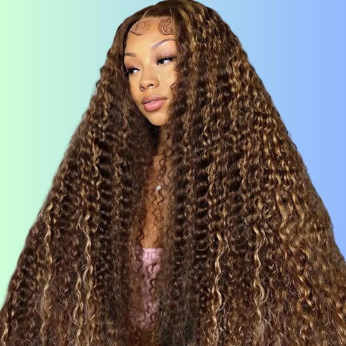 Bleached Knots Ready To Wear Wig | P4/27 Highlight Deep Wave Human Hair 5x5 Transparent Lace Wigs