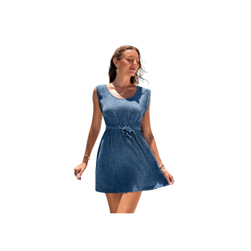 Blissed Out Blue Mini Dress