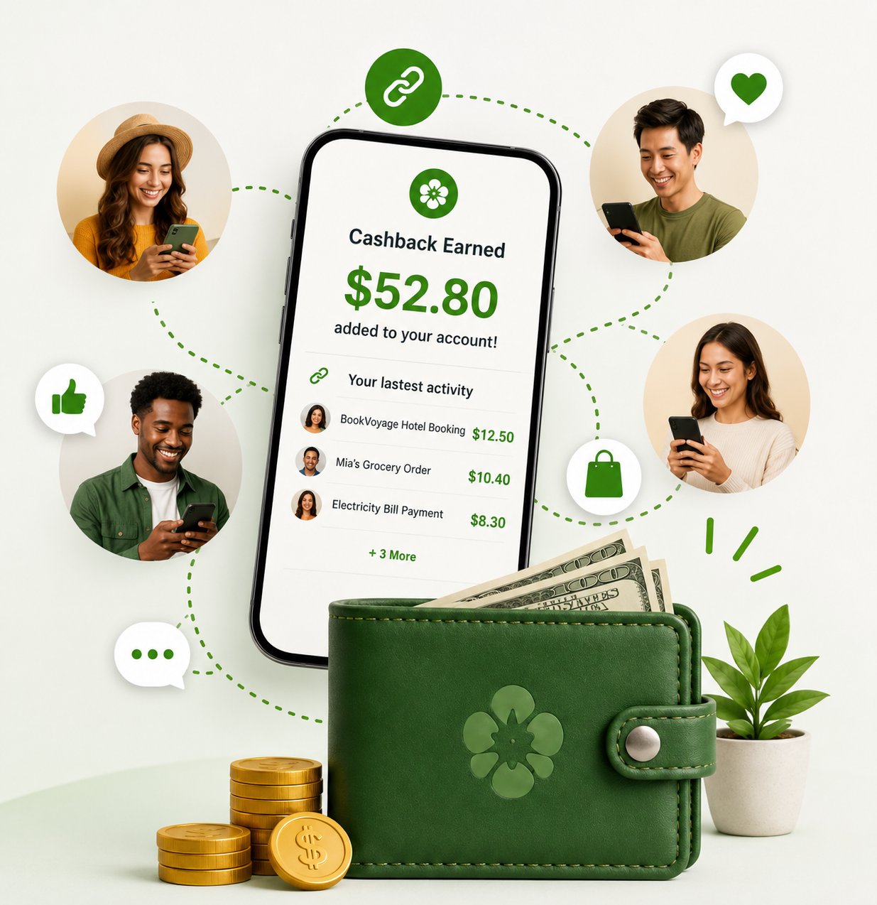 Refer friends and earn cashback with Zen Rewards