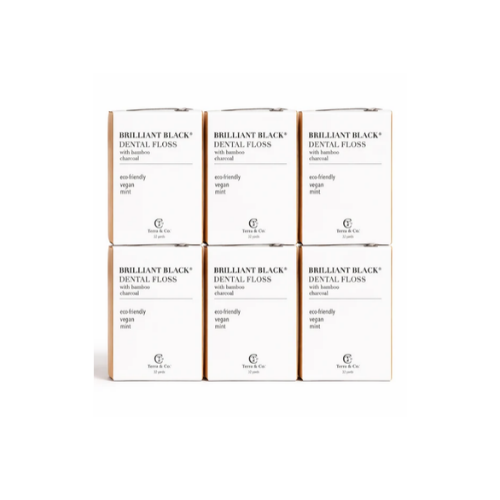 Brilliant Black Dental Floss 6-Pack Family Bundle