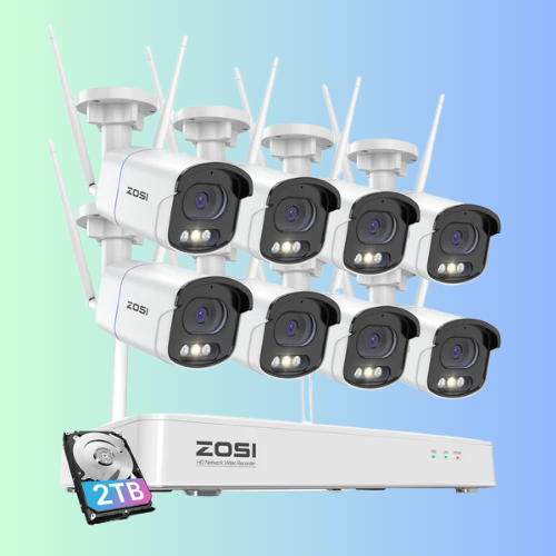 C186 4MP Wireless WiFi Security System + Up to 8 Cameras + 2TB Hard Drive