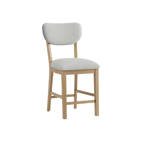 COLAMY AUREL Upholstered Counter Height Bar Stool