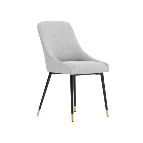 COLAMY LUMA Modern Fabric & Metal Dining Chair
