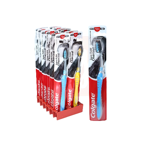 Colgate® SuperFLEXI Charcoal Medium Toothbrush (24-Pack)