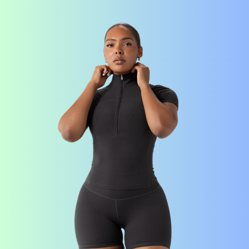Contour Half Zip Short Sleeve - Slate Gray Galaxy