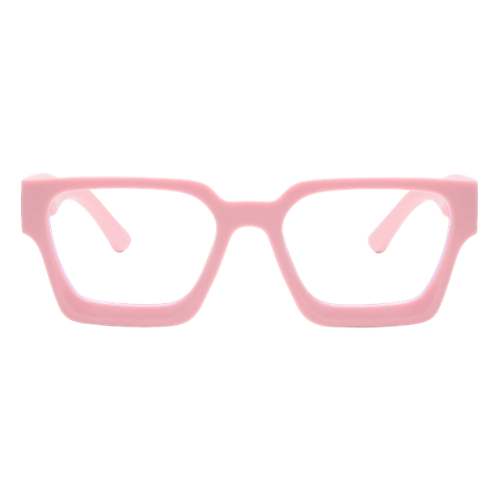 Coral - Pink Square Glasses