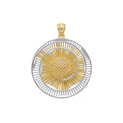 Dubai Style - Golden Rose .925 Sterling Silver dipped in 22K Gold handmade Pendant