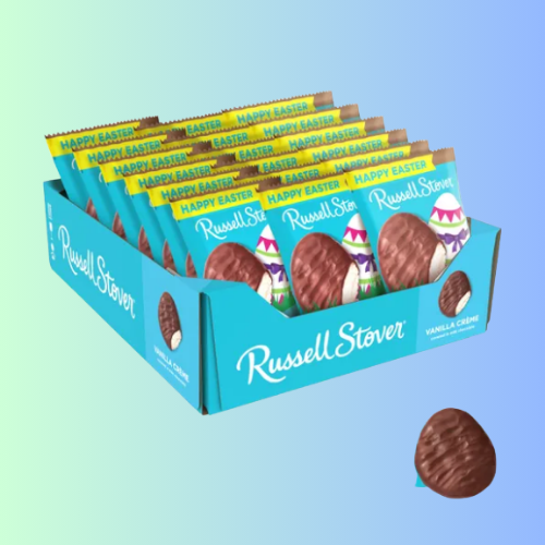 Easter Vanilla Crème Milk Chocolate Candy Easter Egg, 1.3 Oz., pack of 18
