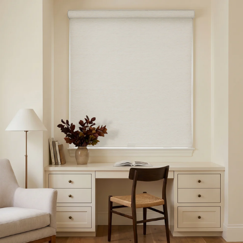 Ellis Blackout Linen Jacquard Roller Shade
