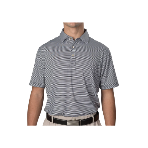 Essential Stripe White / Black Polo