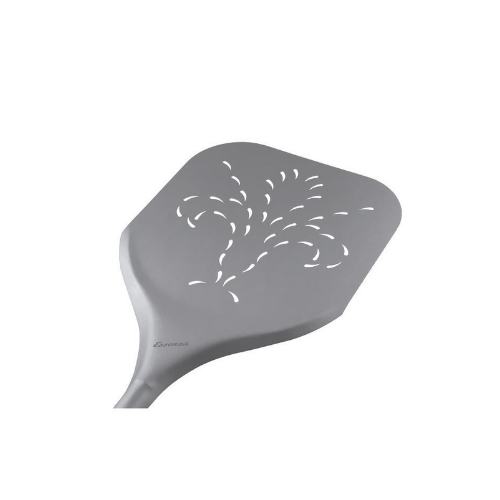 Essenza aluminum perforated pizza peel Giglio 33x32cm