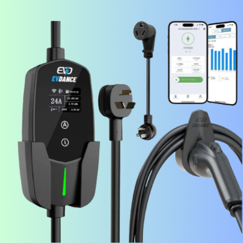 EVDANCE Level 2 NEMA 10-30 24A J1772 Portable EV Charger | ETL Certification