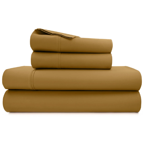 Everyday Ease 400 Sateen Cotton Sheet Set - Golden Mustard