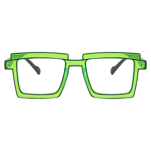 Flossie - Green Square Glasses