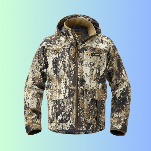 FowlStorm Elite TideShell™ Duck Hunting Jacket | Men’s Waterproof Windproof Hunting Apparel | Lightweight Waterfowl Coat in Veil Avayde Camo, Marsh Brown