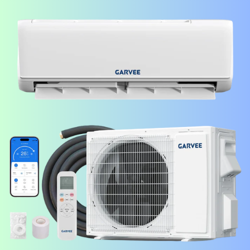 Garvee Mini Split AC & Heat Pump 18000 BTU 19 SEER2 WiFi Smart Control R32 Refrigerant Ultra-Quiet Cooling Heating for 1250 Sq.ft Homes