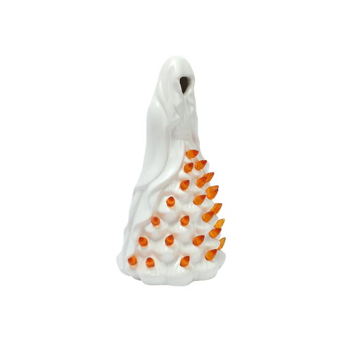 Halloween Witch Or Spirit LED Lighted Ceramic Tabletop Decor