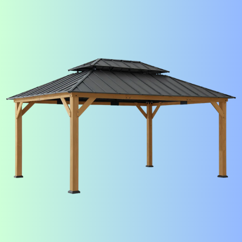 Hampton Double-Roof Cedar Gazebo, 12x16
