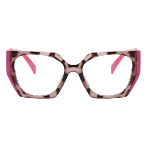 Hedda - Pink Square Glasses