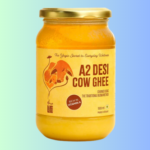 Isha Life Pure A2 Desi Cow Ghee | Made Traditionally from Curd | Made from Grass-fed Free Grazing Desi Cows' Milk - 250 ml