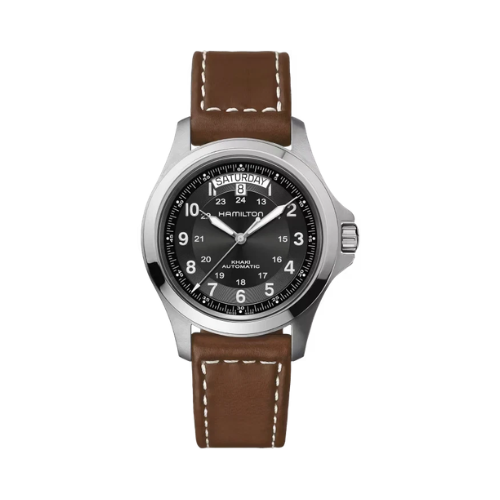 KHAKI FIELD Black / Leather Black Dial