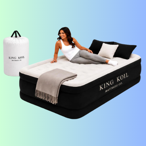 King Koil Luxury Air Mattress with High Speed Built-in Pump
