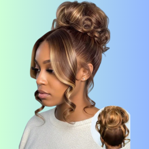 Kisslove Honey Blonde Highlights Body Wave Invisi-Drawstring Snug Fit 360 Lace Wig Glueless Human Hair Wigs