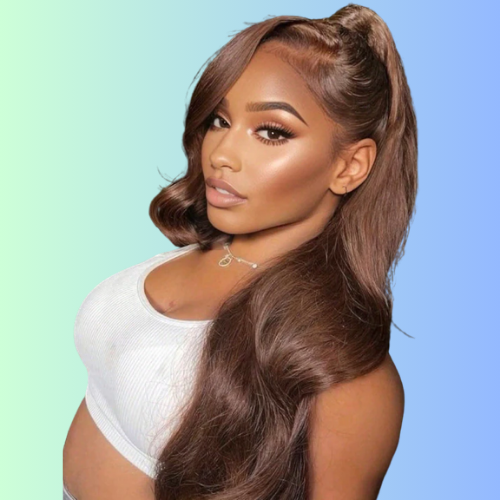 Kisslove Pre-Everything Upgraded Chocolate Brown Wig 3D Body Wave 360 Lace Wigs Human Hair
