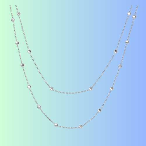 Layered Necklace Silver