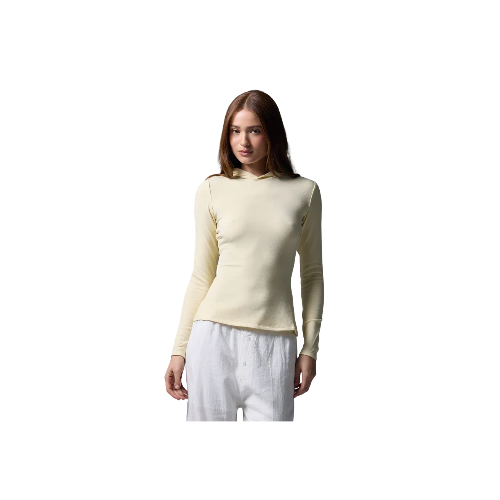 Leni hooded top in Butter