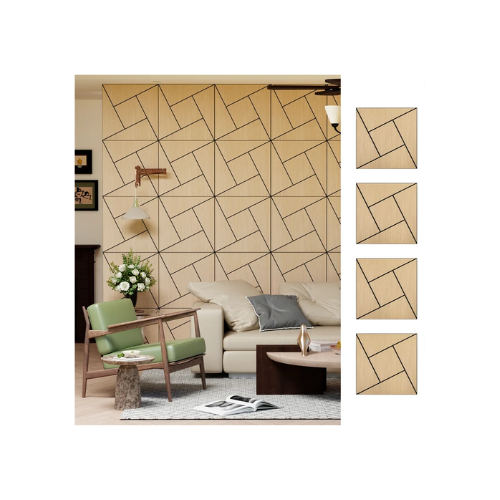 Lightweight Flexible Oak Veneer Acoustic Pinwheel Wall Panels Unisoar
