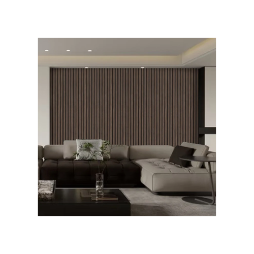 Lightweight Flexible Smoked Wood Veneer Acoustic Slat Wall Panels Unisoar