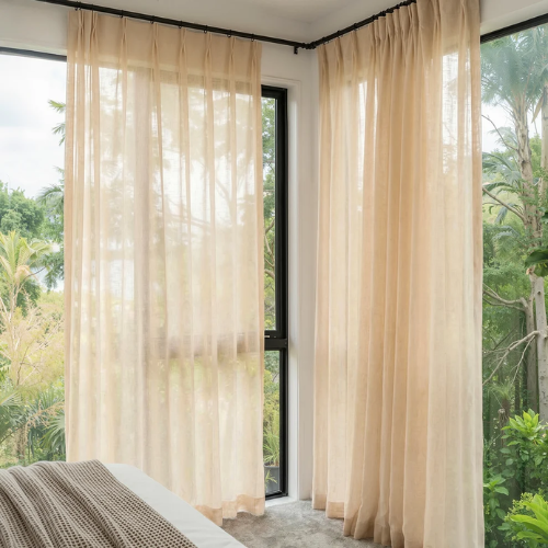 Linden Linen Blend Sheer Curtain