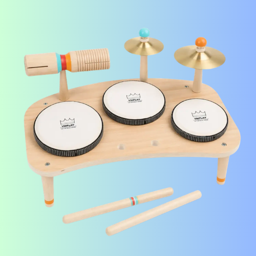 Little Beat Makers – Wooden Music Table & Drum Set