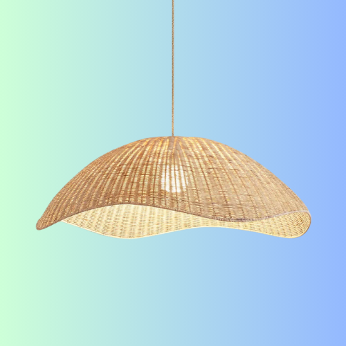 Nana Vermiculate Rattan Pendant Light