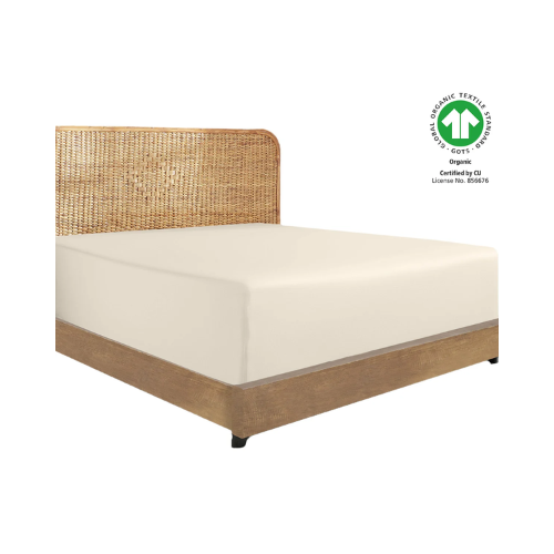 Natural Organic Cotton Percale Fitted Sheet