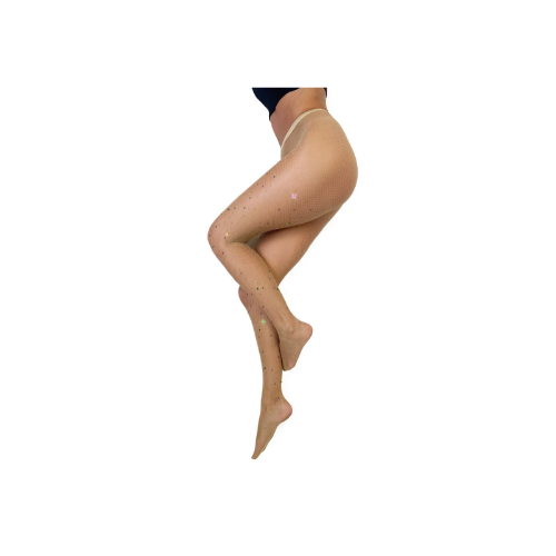 NEW! Tan Rhinestone Mardi Gras Tights