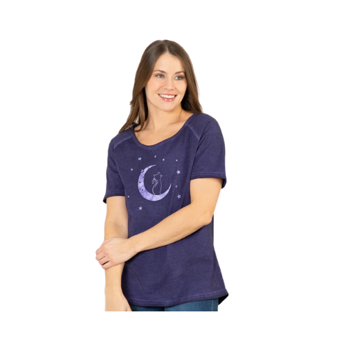 Pet & Moon Acid Wash Tee