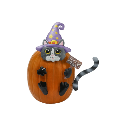 Pumpkin Decorating Kits Metal In Cat Ghost Bird Or Skeleton Characters