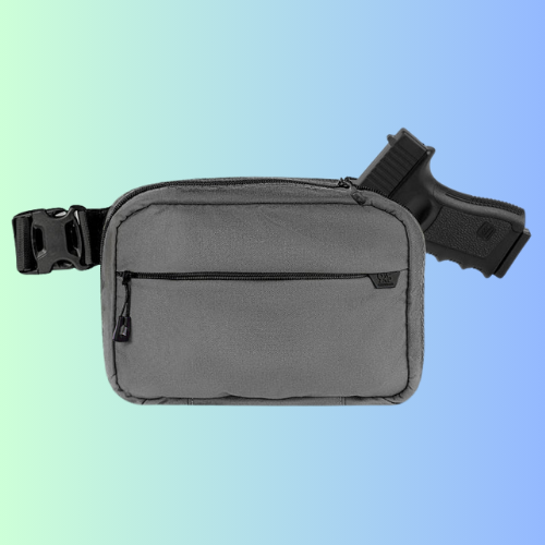 QAPL LOW PROFILE CORDURA® CONCEALMENT BAG (LARGE) GUNMETAL GRAY WITH KYDEX HOLSTER