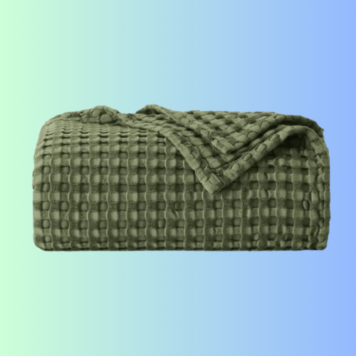Rayon Derived From Bamboo Waffle Blanket