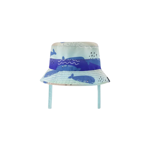 Recycled Polyester Beach Hat Blue Whale Print